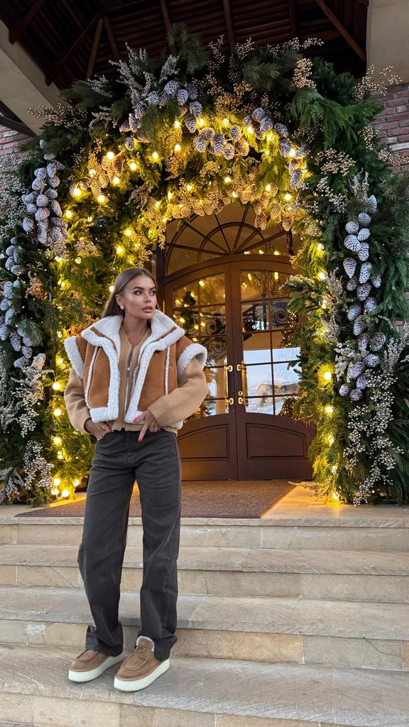 Дубленка-жилет из натуральной замши