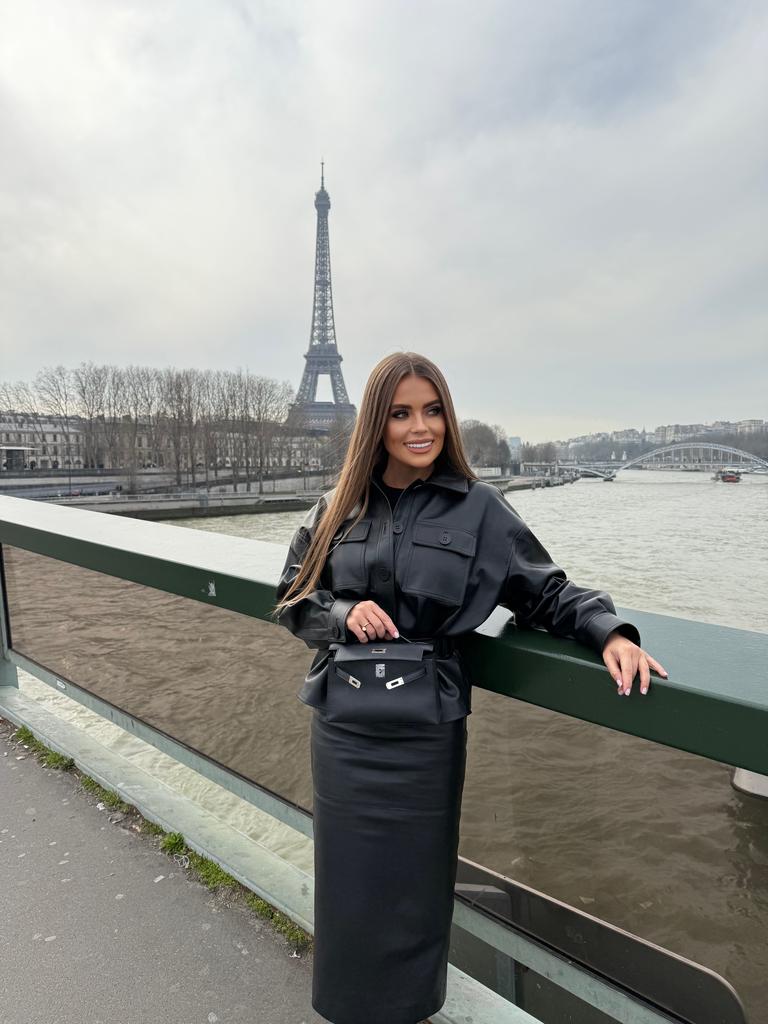 Кожаная куртка с поясом