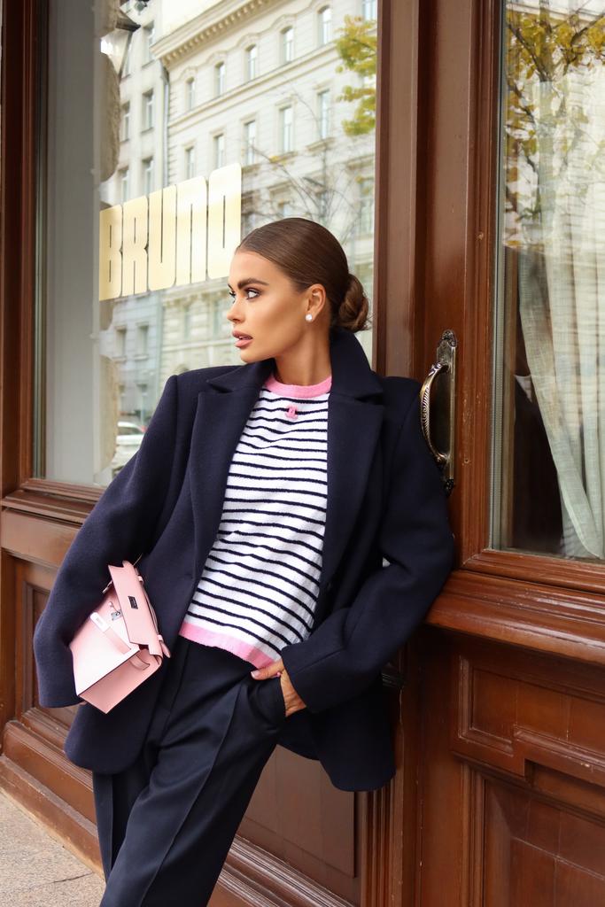 Жакет шерстяной синий