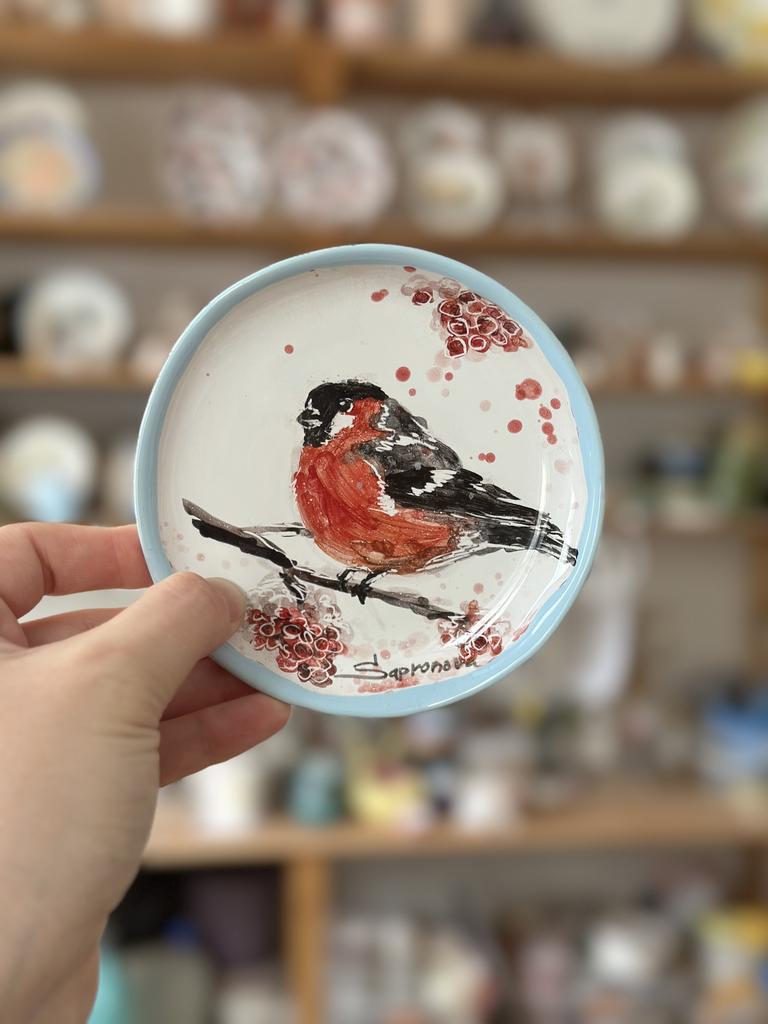 Тарелочка «Снегирь»