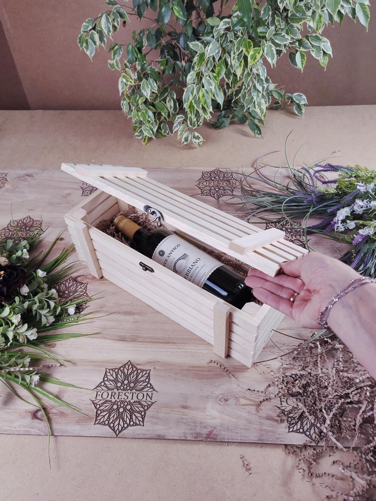 Ящик подарочный реечный для вина