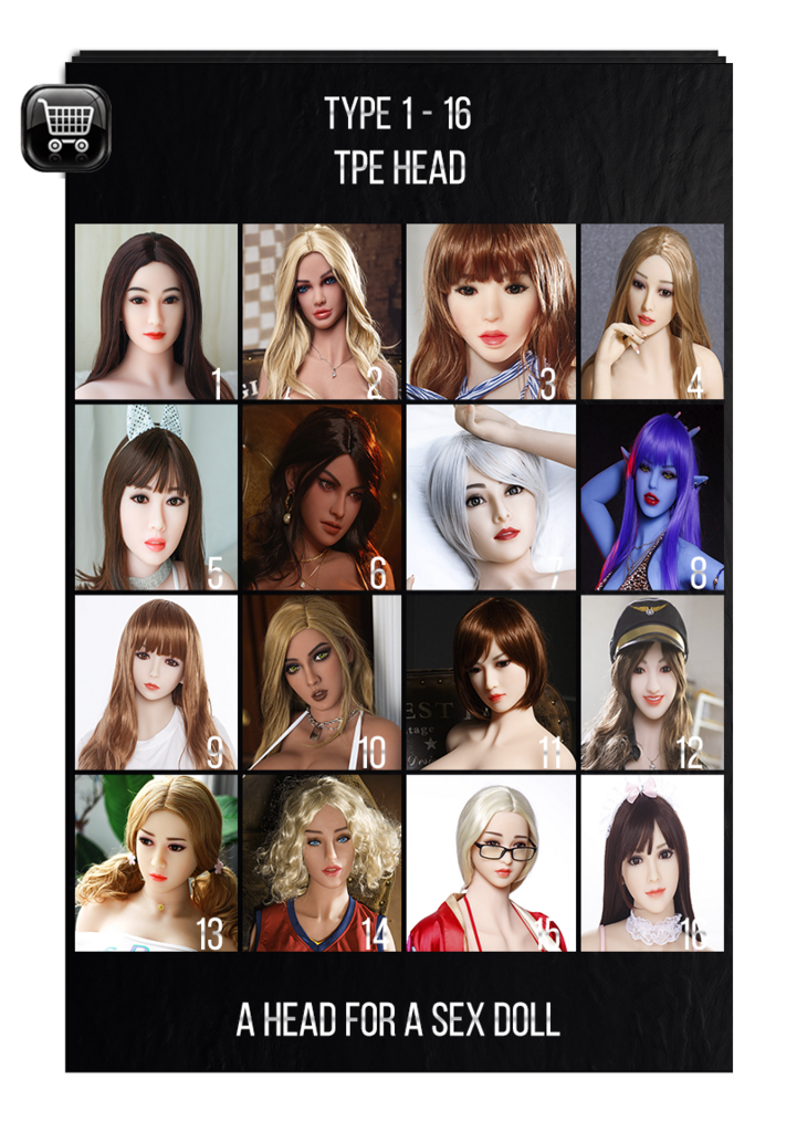 TPE Head for Aibei sex doll 1-64