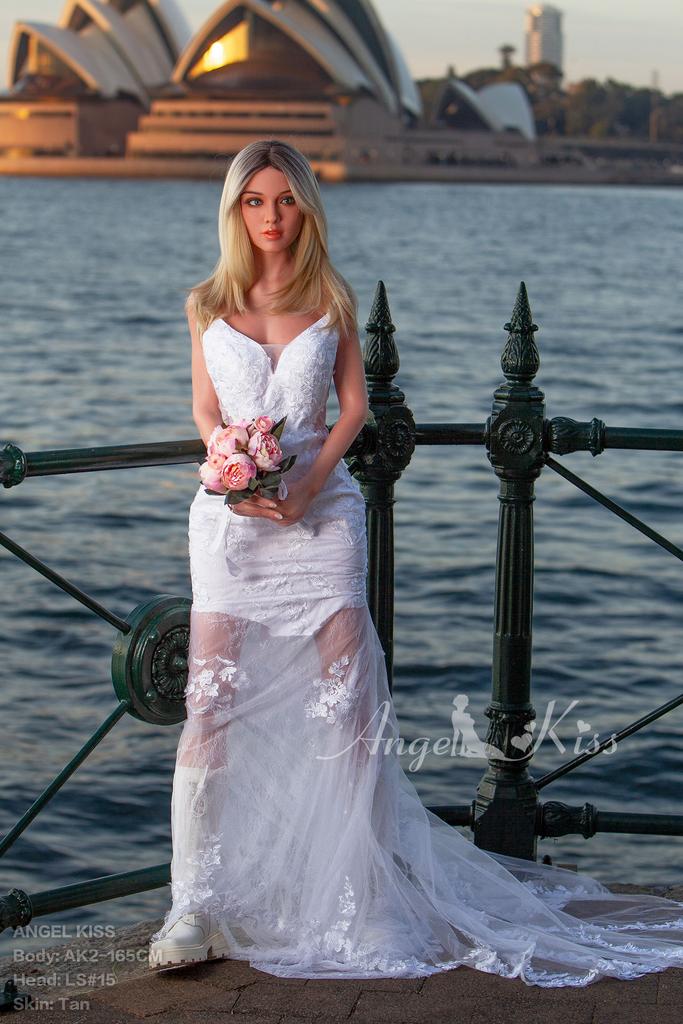 Realistic Silicone / TPE Angel kiss sex doll  165 cm - Olly