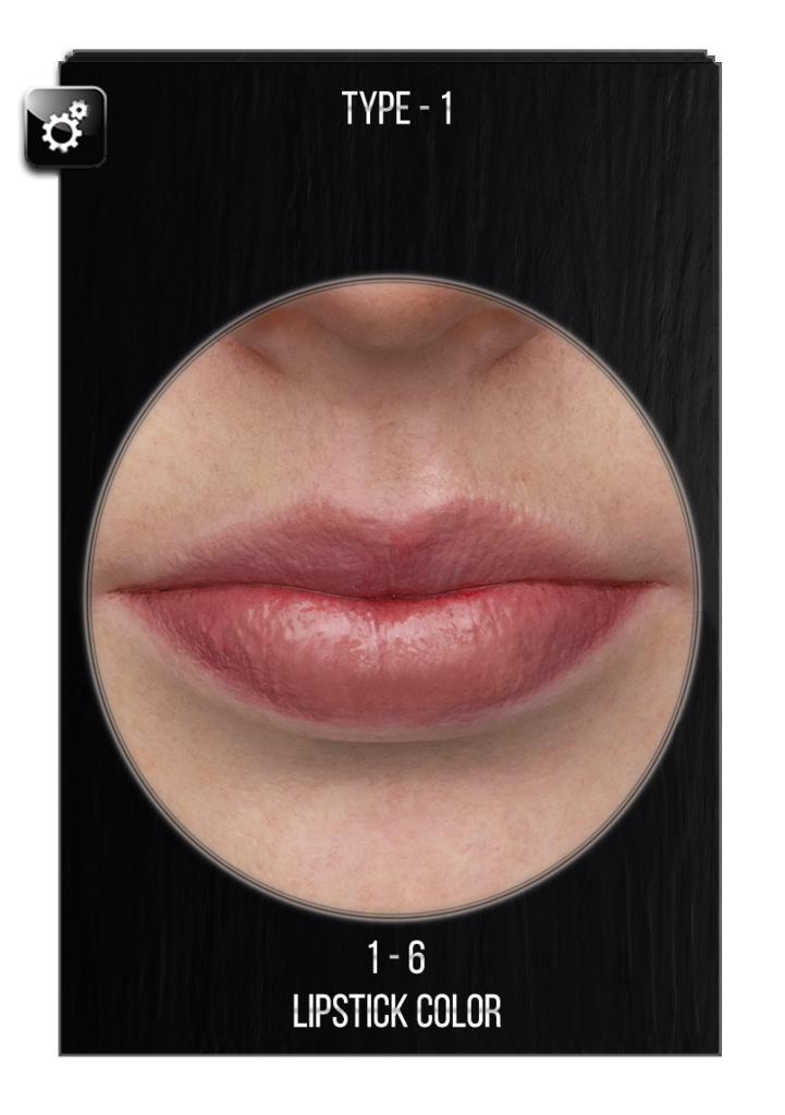 Choosing the lipstick color of a sex doll