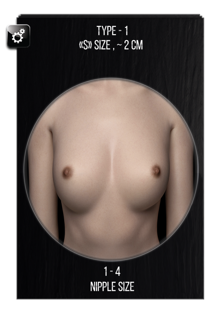 Choosing the size of a sex doll's nipples