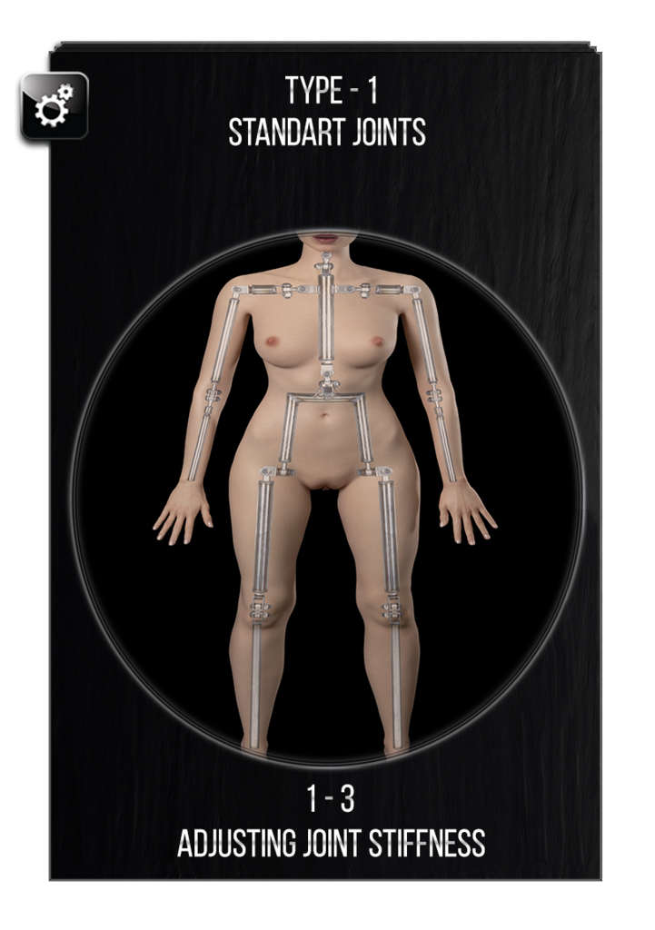 Choosing the stiffness of the joints of the skeleton of a sex doll
