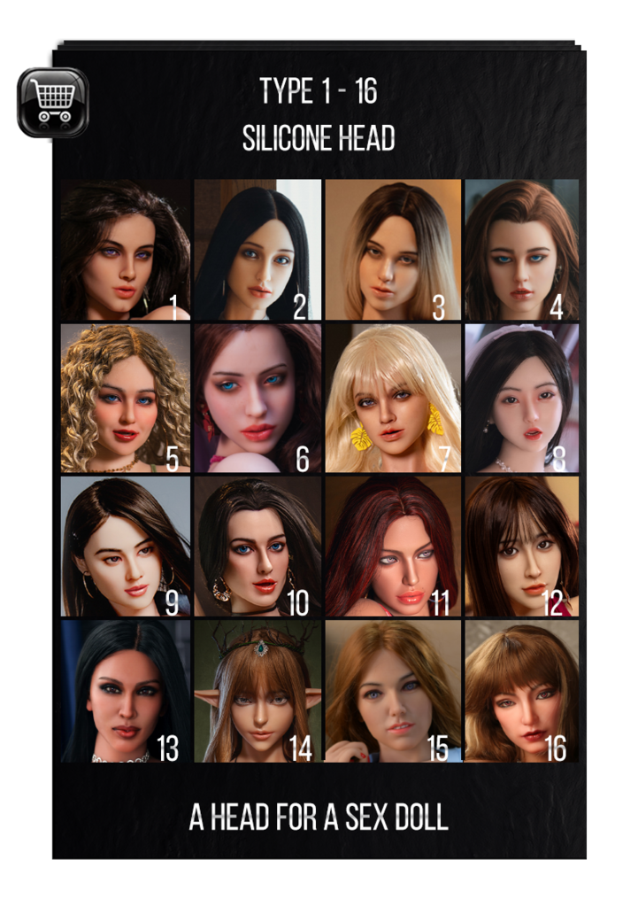 Hard Silicone Head for HR dolls sex doll