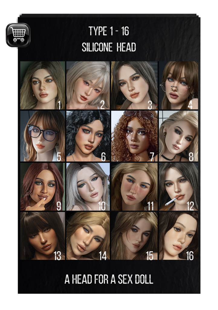 Hard Silicone Head for Real-lady sex doll