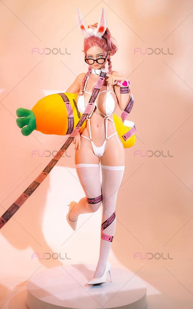 Realistic Silicone / TPE FU sex doll 157 cm - milkshake