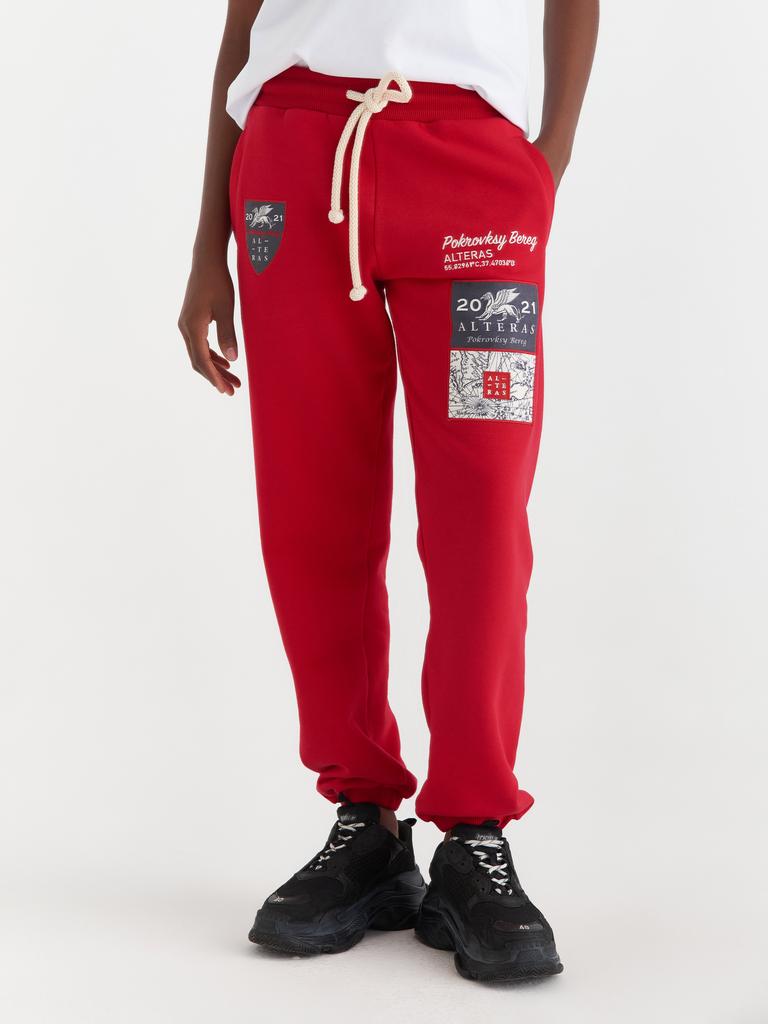 Брюки спортивные ALTERAS / красный