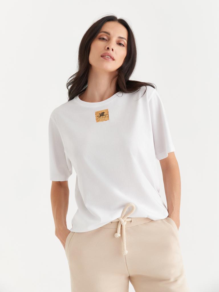 Футболка ALTERAS  с принтом Antiquissima Orbis Delineatio / белый