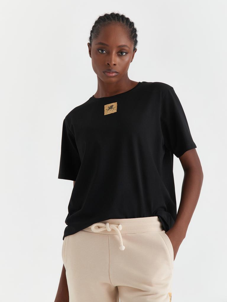 Футболка ALTERAS  с принтом Antiquissima Orbis Delineatio / черный