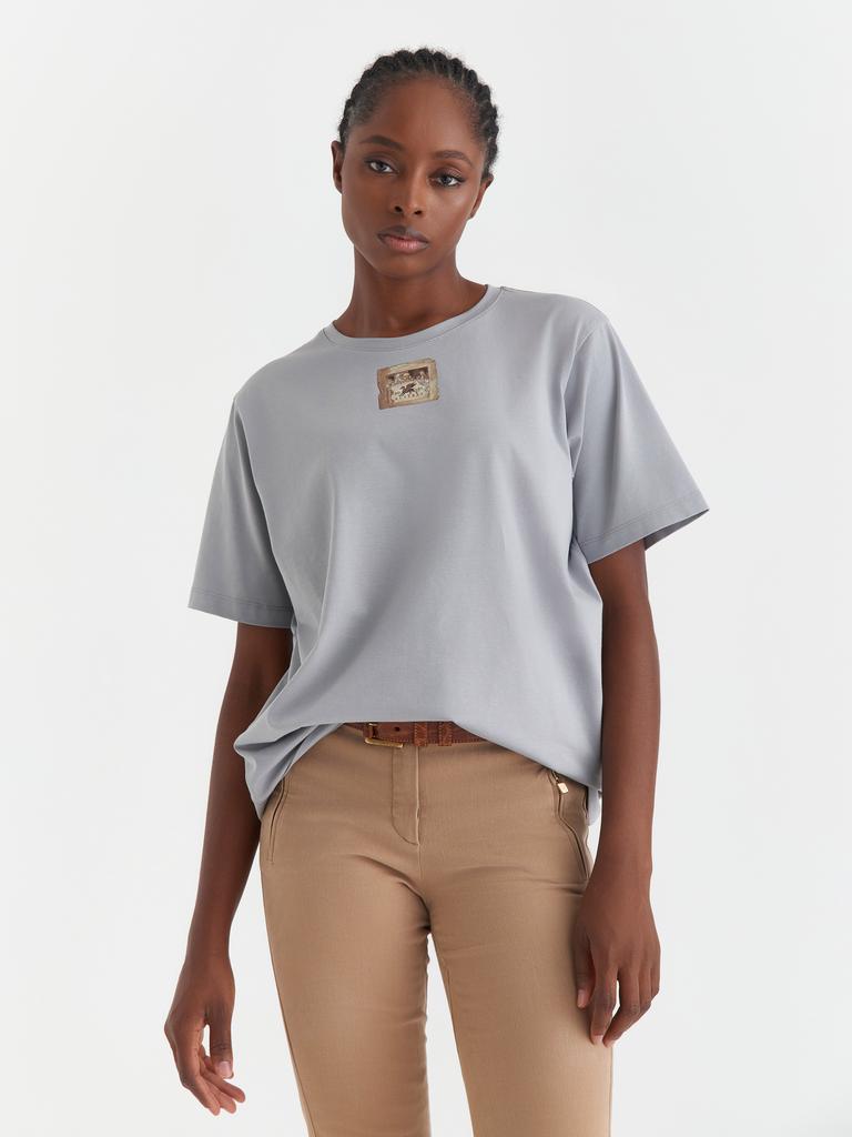 Футболка ALTERAS  с принтом Jan Janson - Wind Map, 1652 / серый