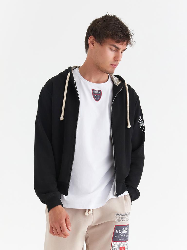 Толстовка на молнии с капюшоном ALTERAS / чёрный