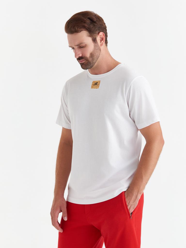 Футболка ALTERAS  с принтом Antiquissima Orbis Delineatio / белый