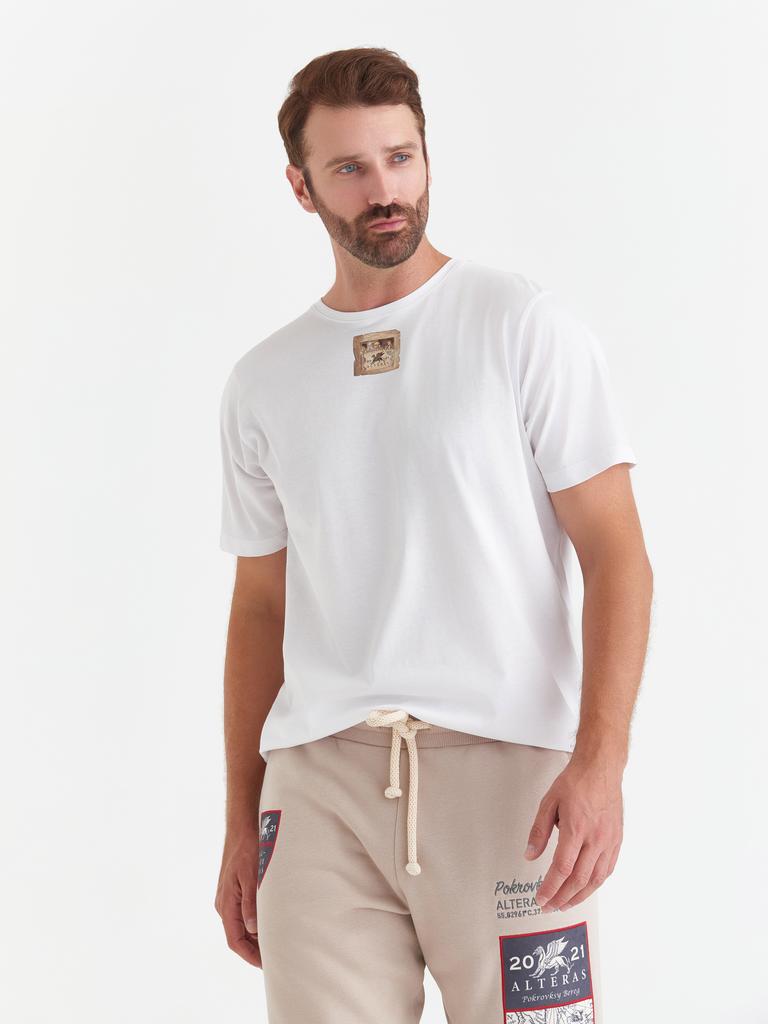 Футболка ALTERAS  с принтом Jan Janson - Wind Map, 1652 / белый