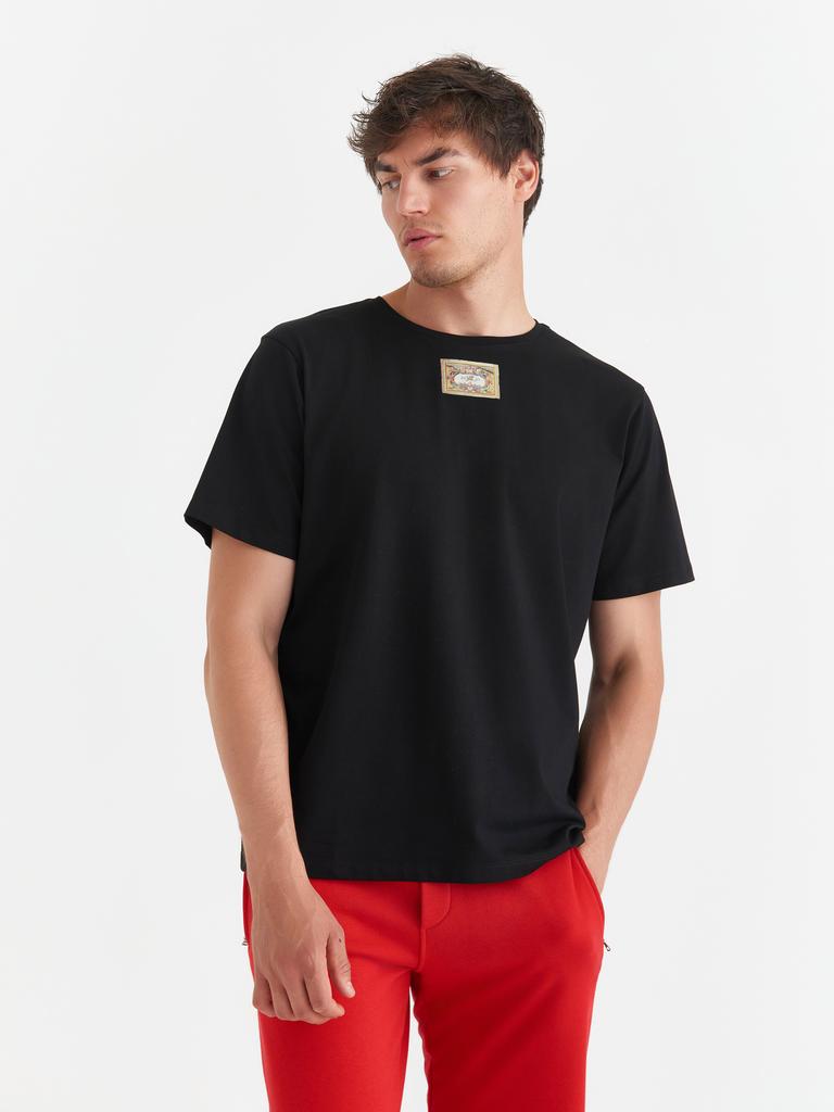 Футболка ALTERAS  с принтом Abraham Ortelius,1589 map of the Pacific / черный