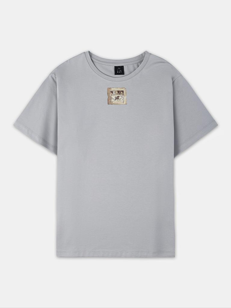 Футболка ALTERAS  с принтом Jan Janson - Wind Map, 1652 / серый