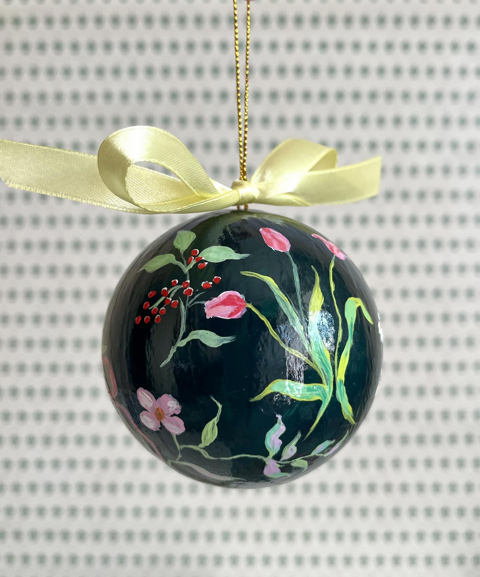 Ёлочный шар темно-зеленый «Ботаника»