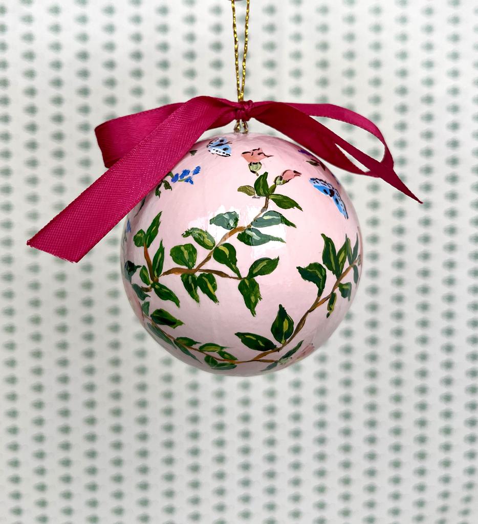 Ёлочный шар пастельно-розовый