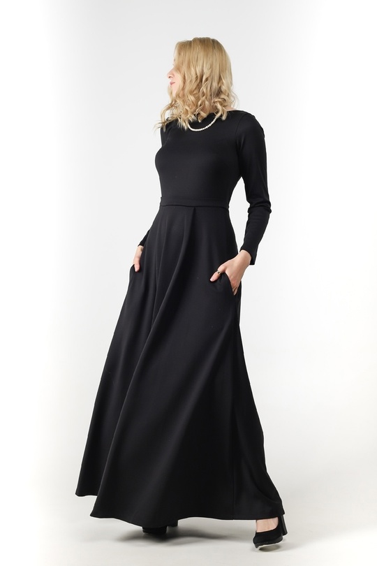 Платье в пол "TNM" с рукавами