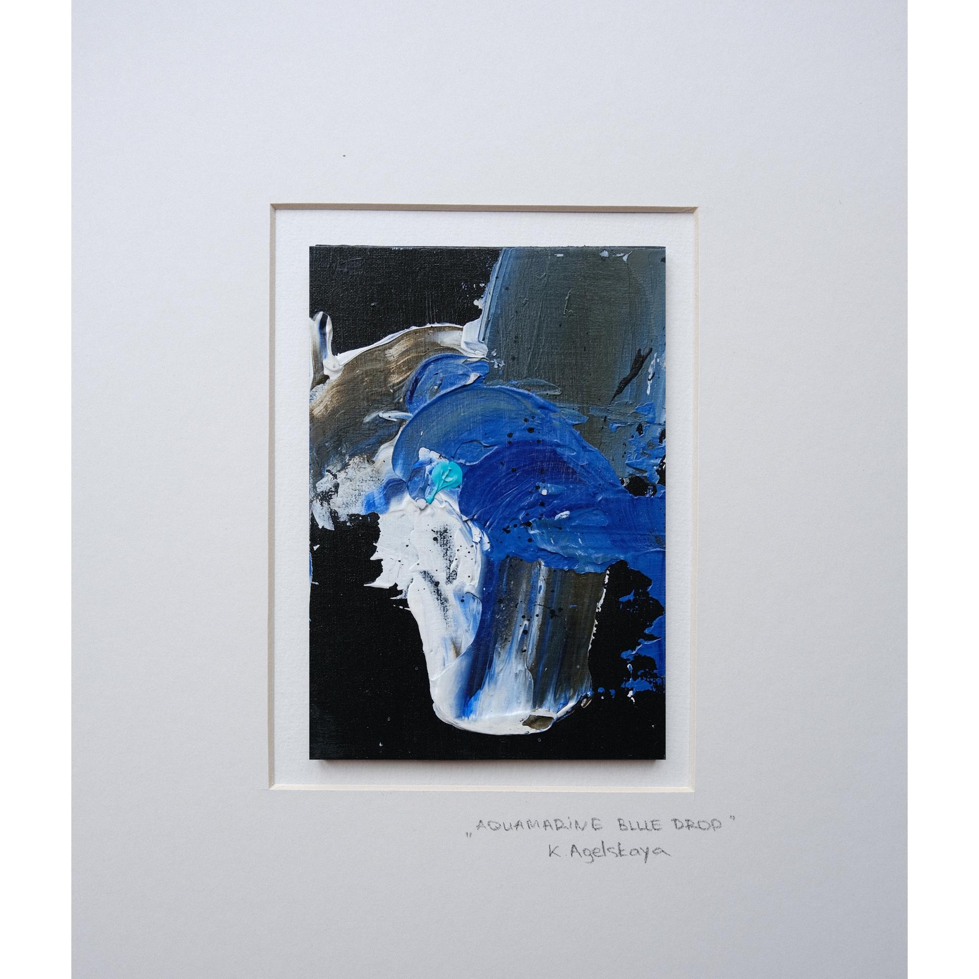 Aquamarine blue drop