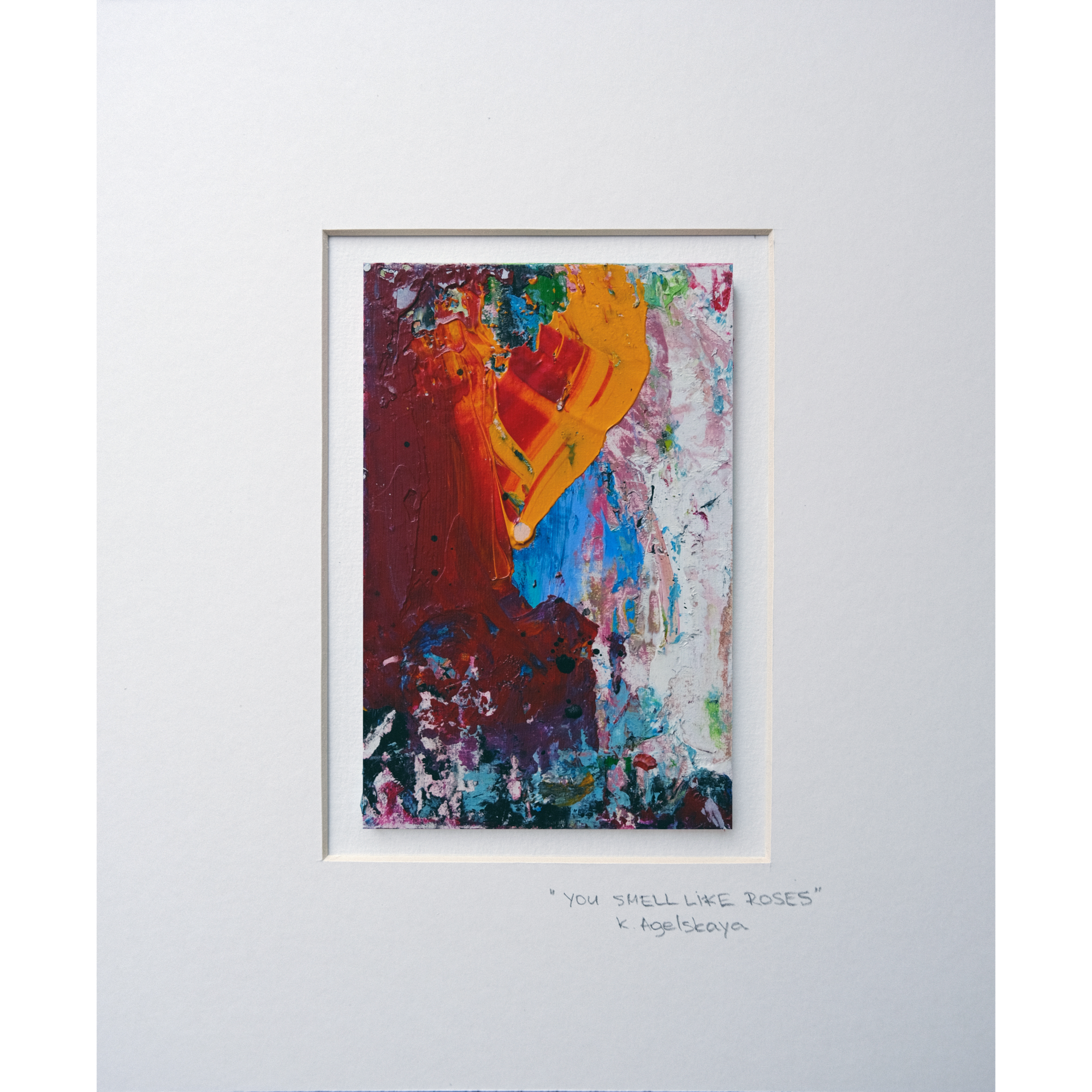 You smell like roses