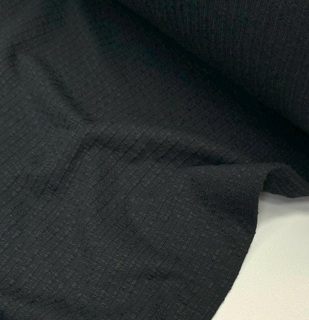 Хлопковый трикотаж Букле "Черное масло"