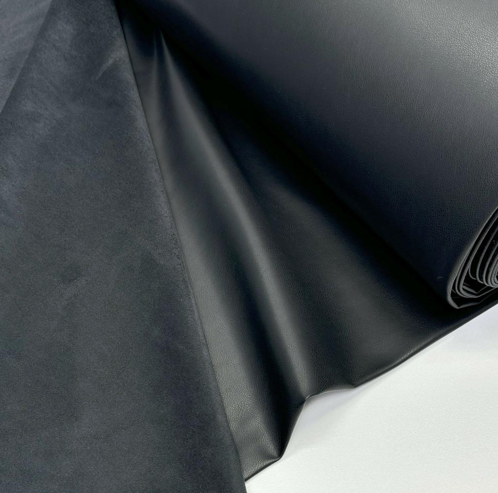Экокожа на замше  "Цвет настроения чёрный"