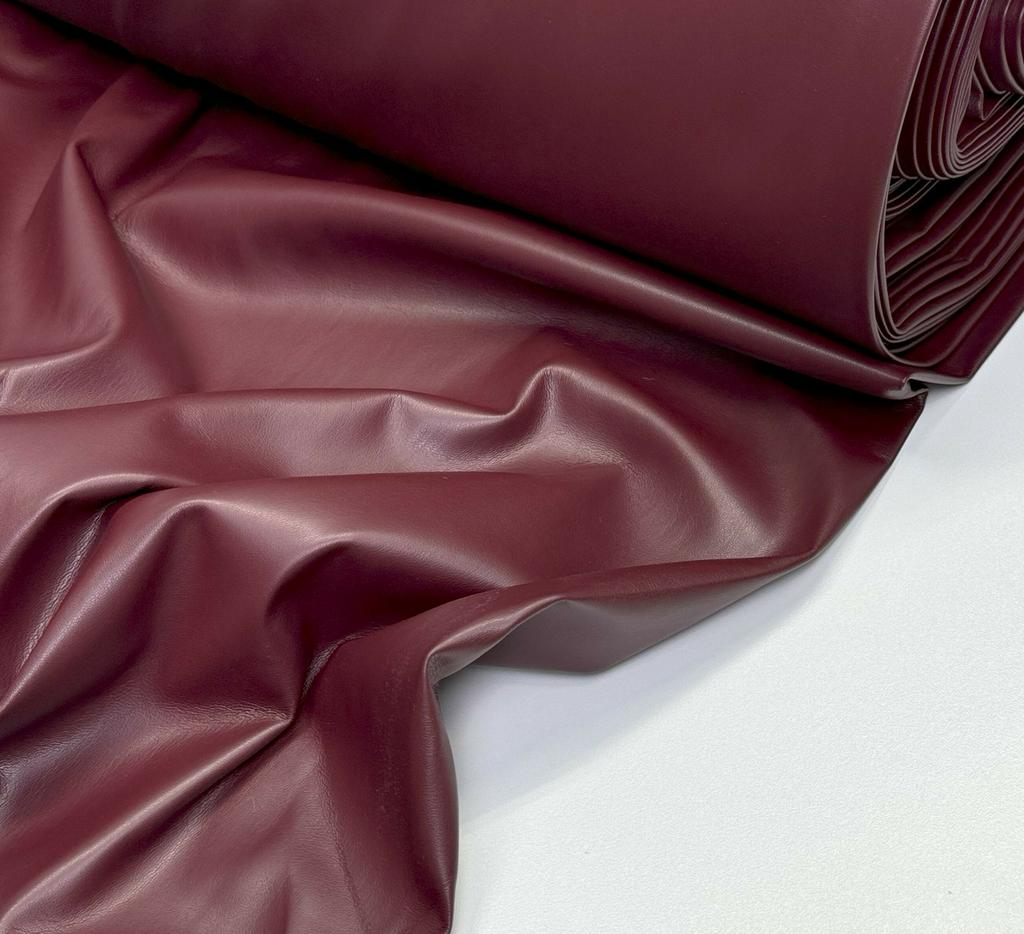 Экокожа на замше  "Зимняя вишня"