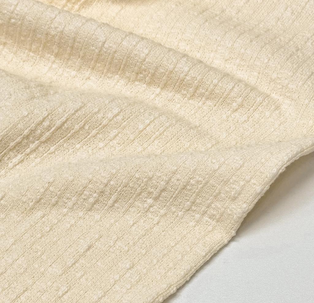 Хлопковый трикотаж Букле "сливочное масло"