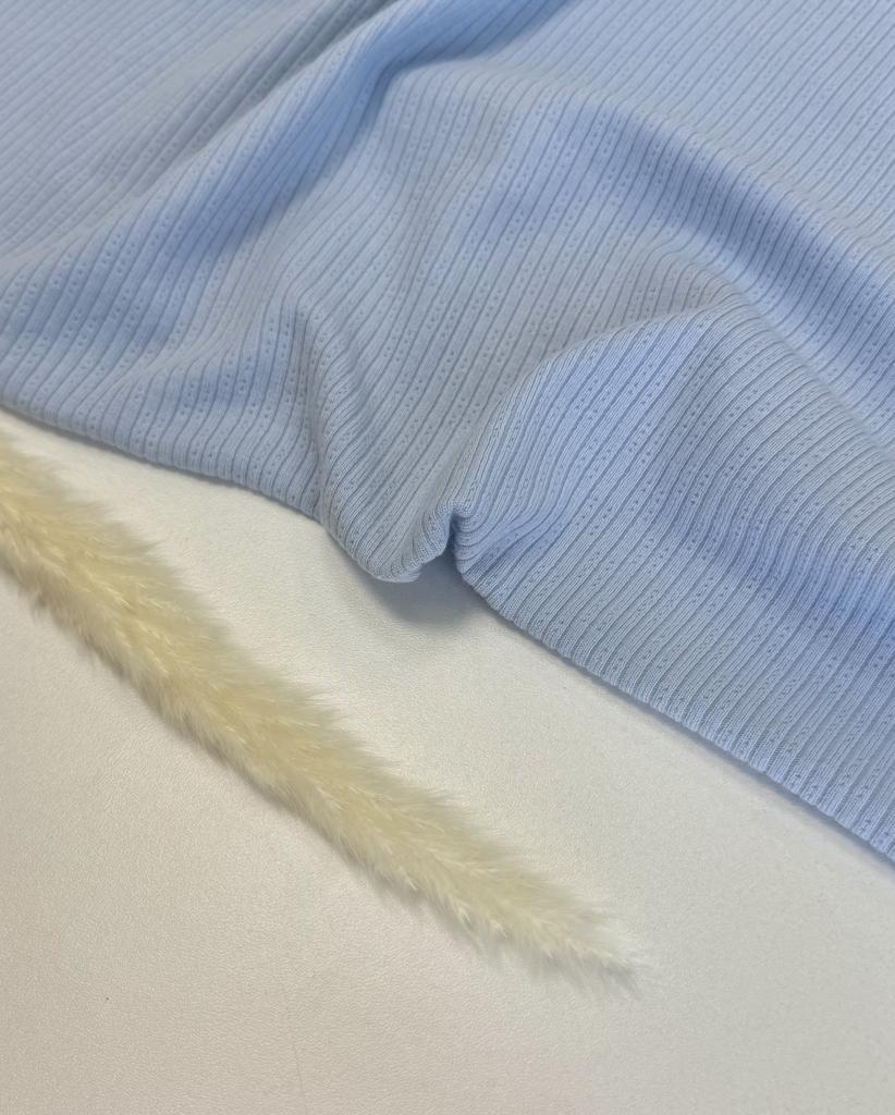 Фактурный Трикотаж (лапша) с узорной вязкой  "Мятные сливки"