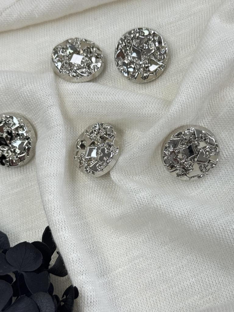 Пуговки металл (серебро) Джокер