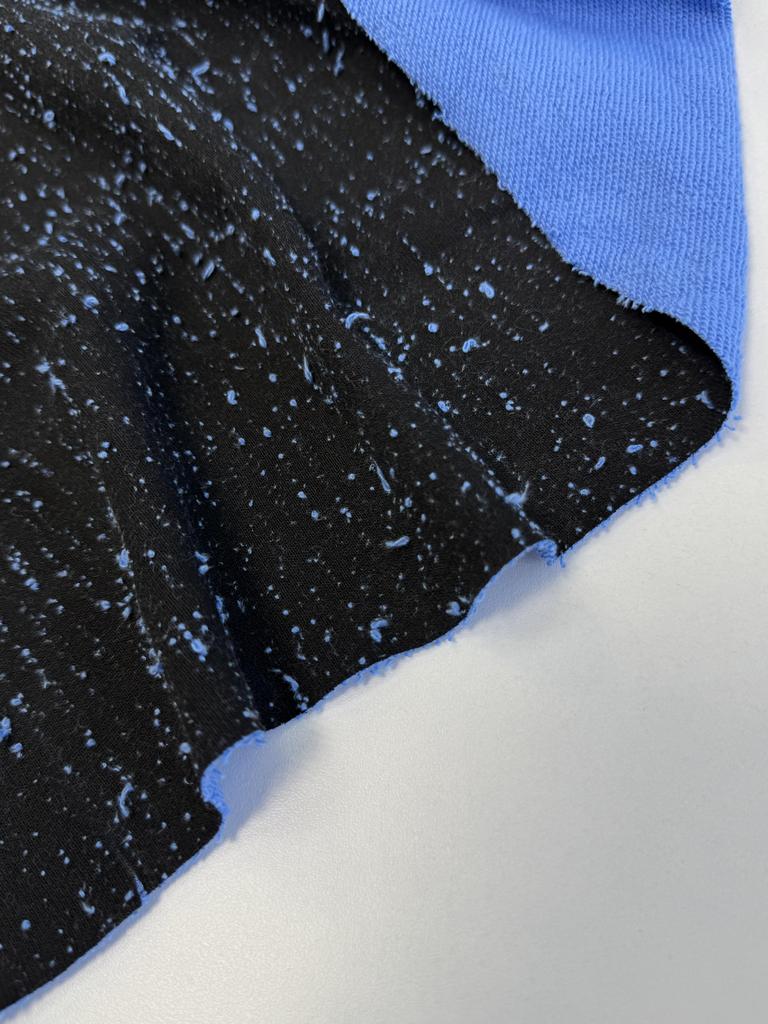 футер 3х нитка с фактурными петлями «Вспышки Папарацци»