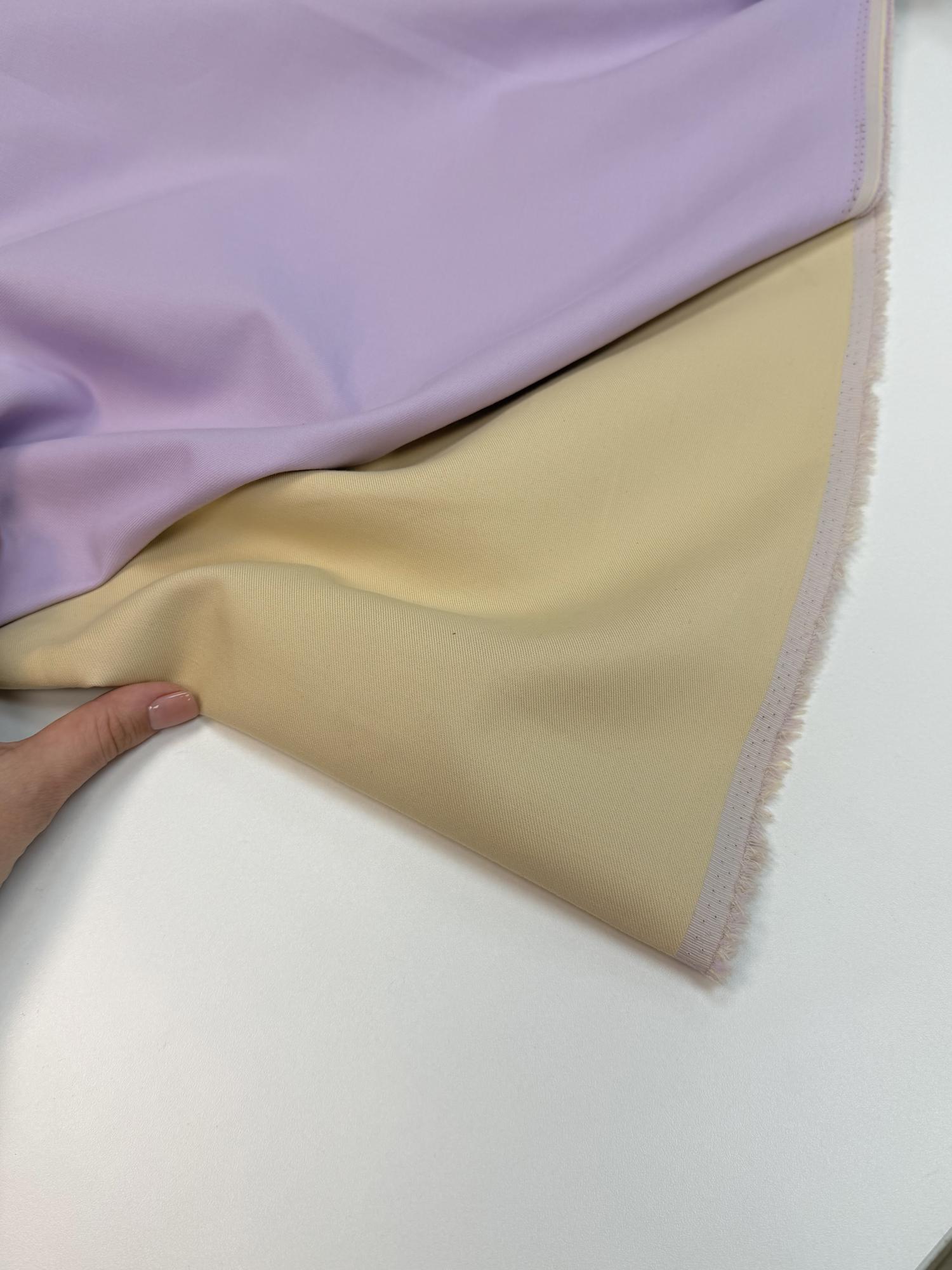 Габардин двухцветный с хлопком "Чаек Чабрец - Имбирь"