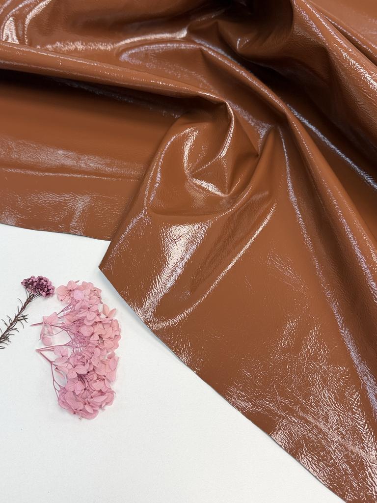 Экокожа лаке "Янтарный Агат"