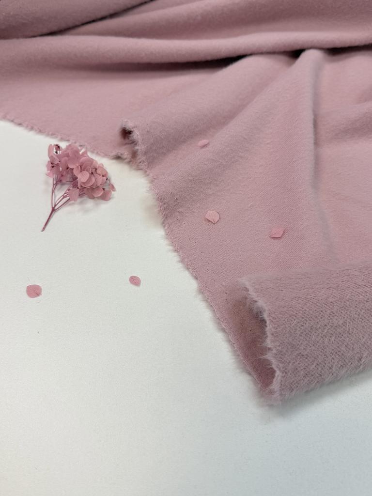 Пушистый с хлопком трикотаж "Пудра"