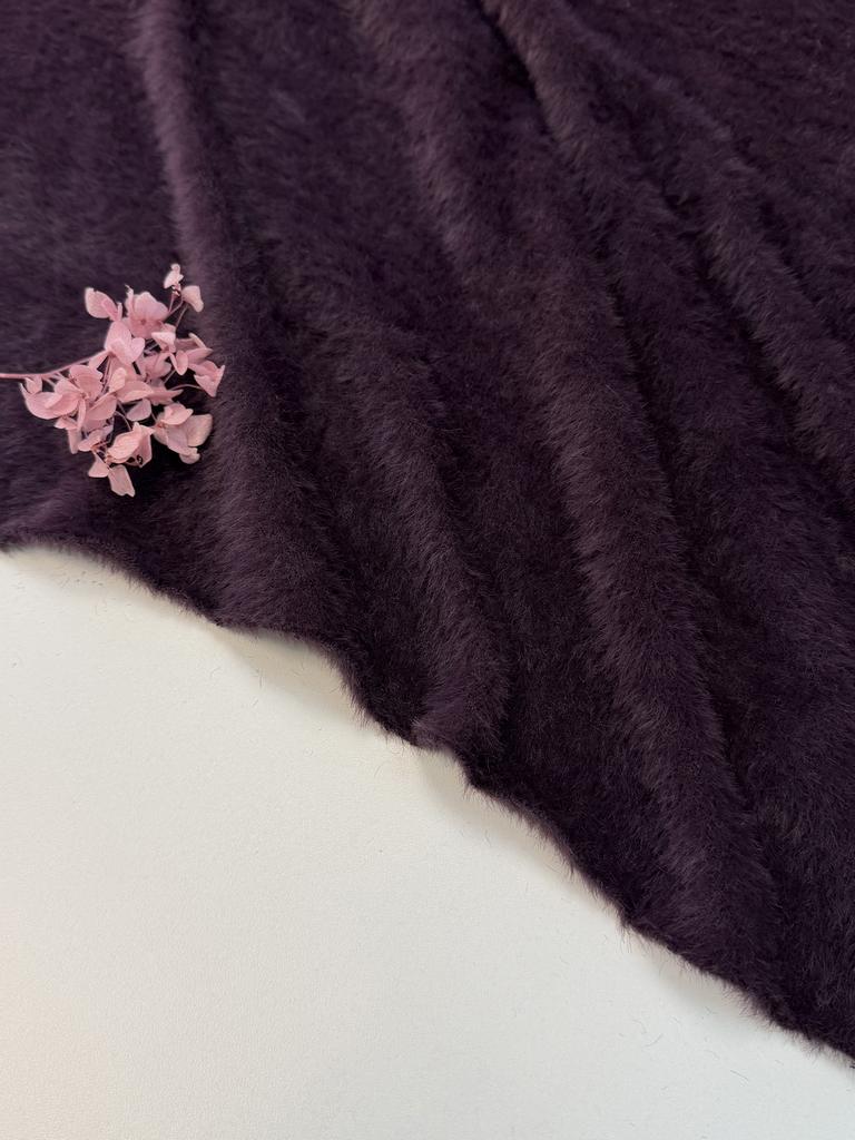 Пушистый трикотаж "Слива"