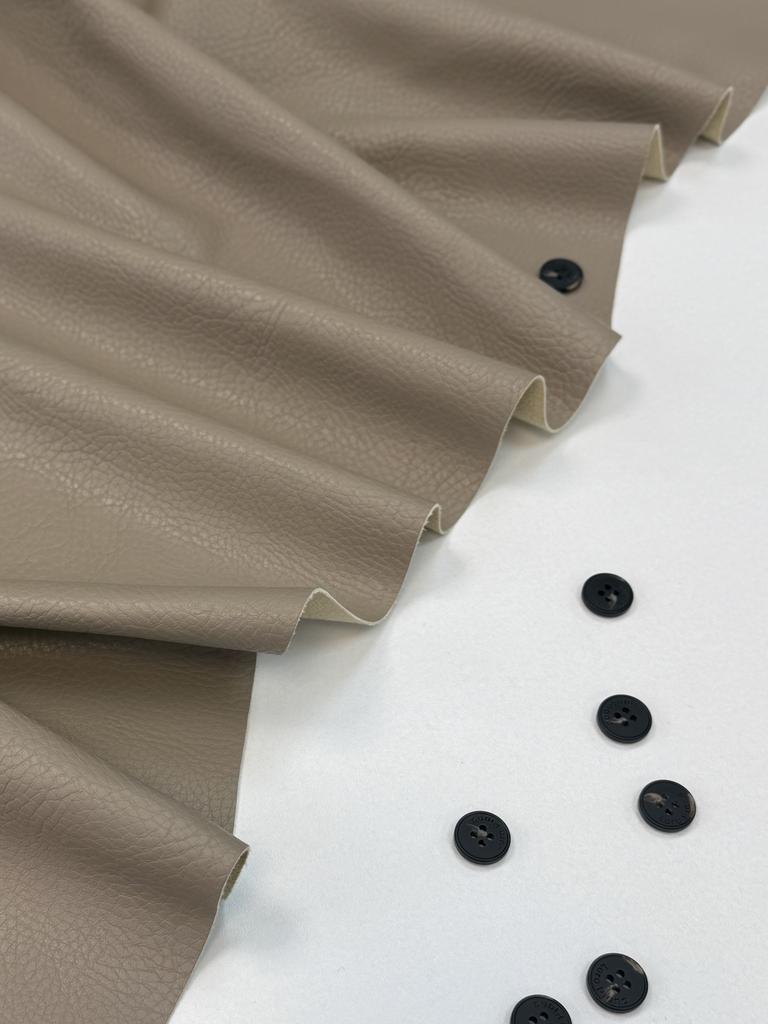 Фактурная экокожа на замше "Какао"