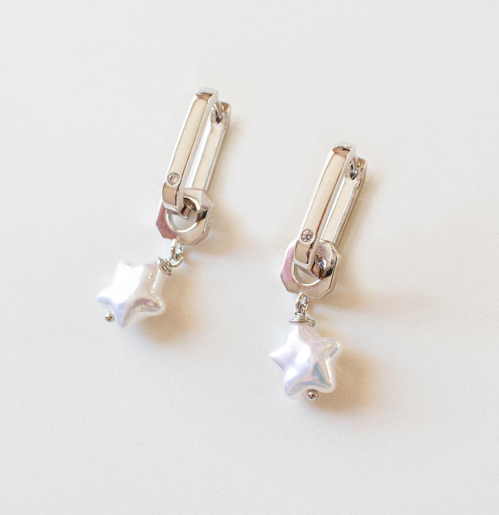 СЕРЬГИ КОЛЬЦА ЗВЕЗДЫ