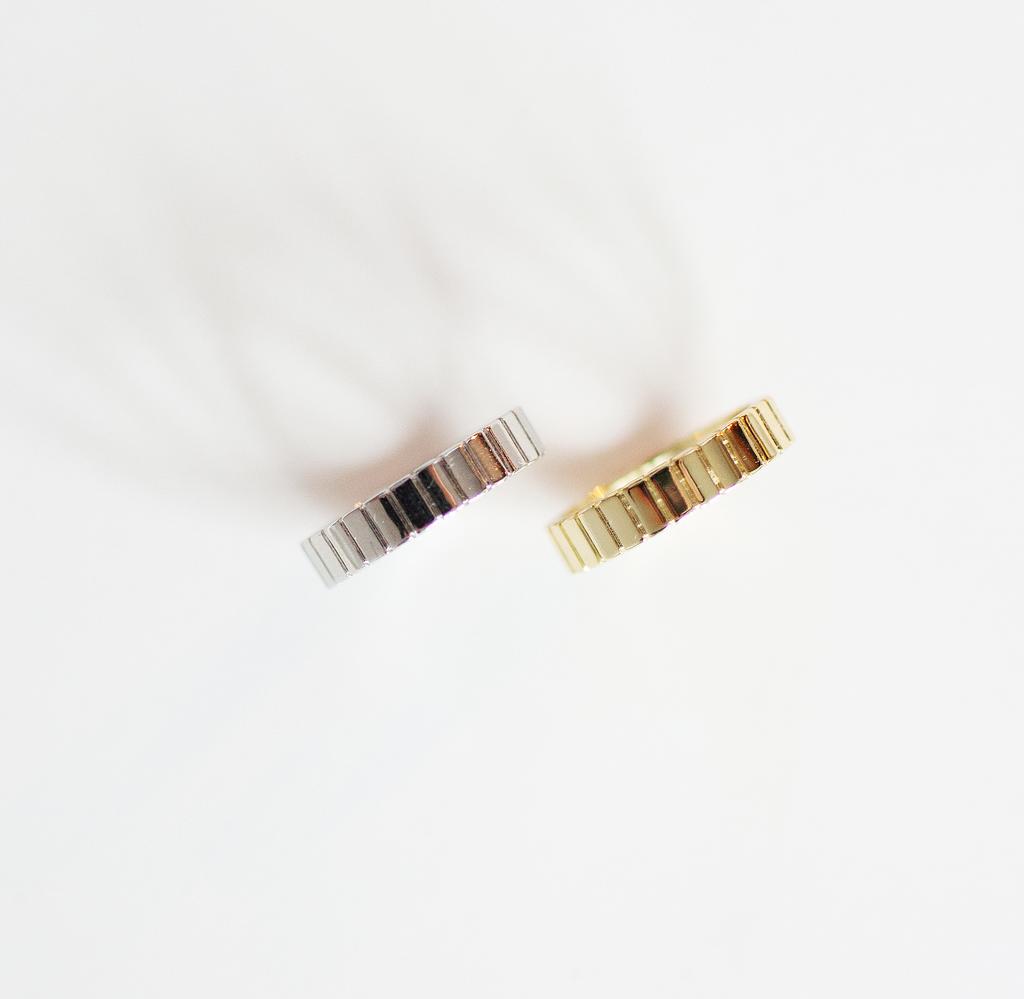 Кольцо из родированной/позолоченной латуни