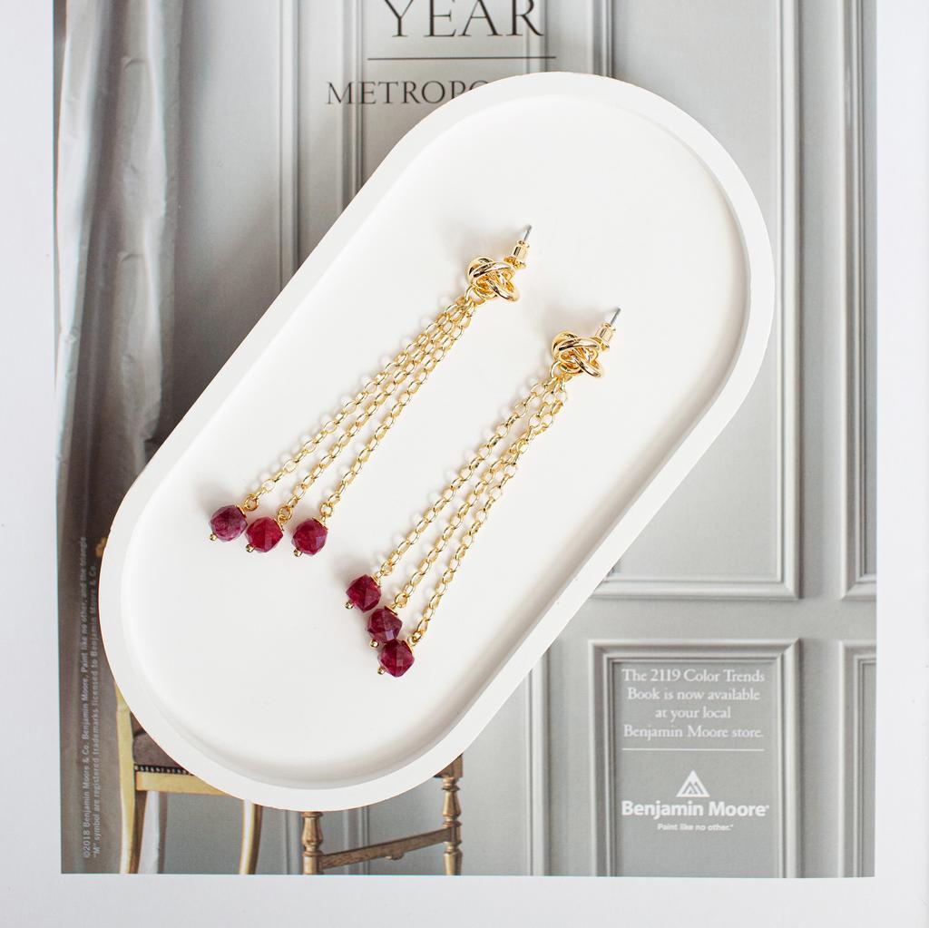 СЕРЬГИ КИСТОЧКИ ИЗ ХАЛЦЕДОНА