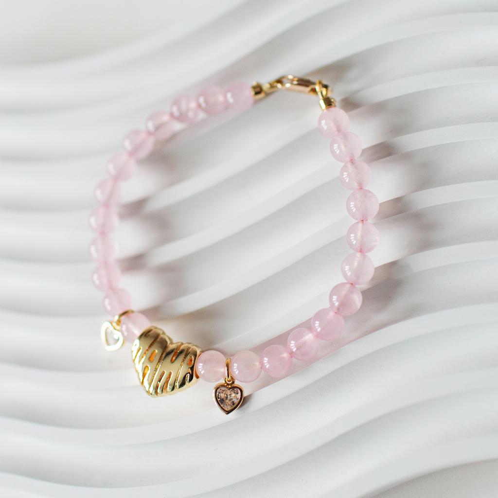 БРАСЛЕТ МАМА РОЗОВЫЙ КВАРЦ