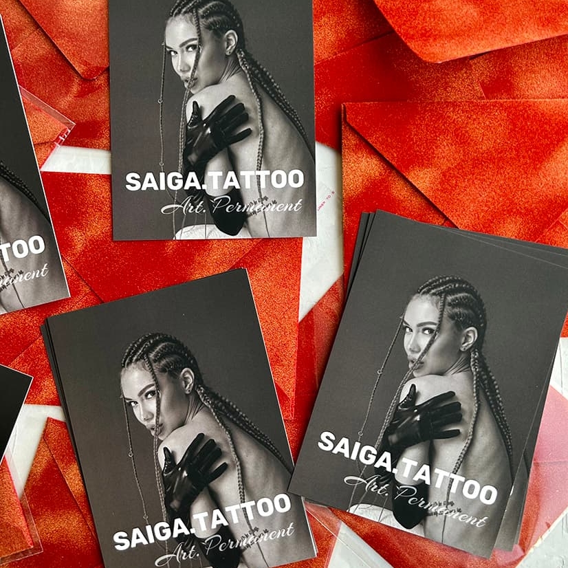 Подарочные сертификаты с фото для тату-салона