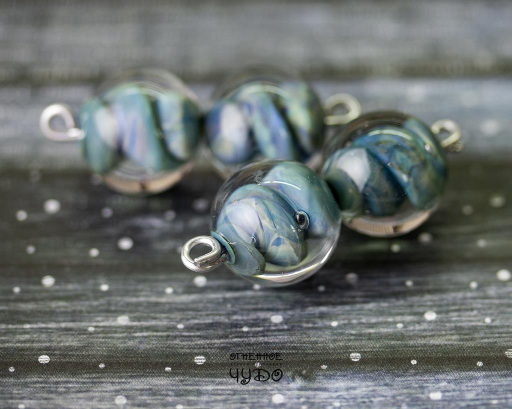 Бусины лэмпворк: «Морские»
