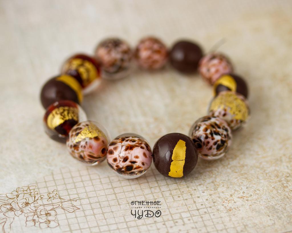 Бусины лэмпворк: набор для колье