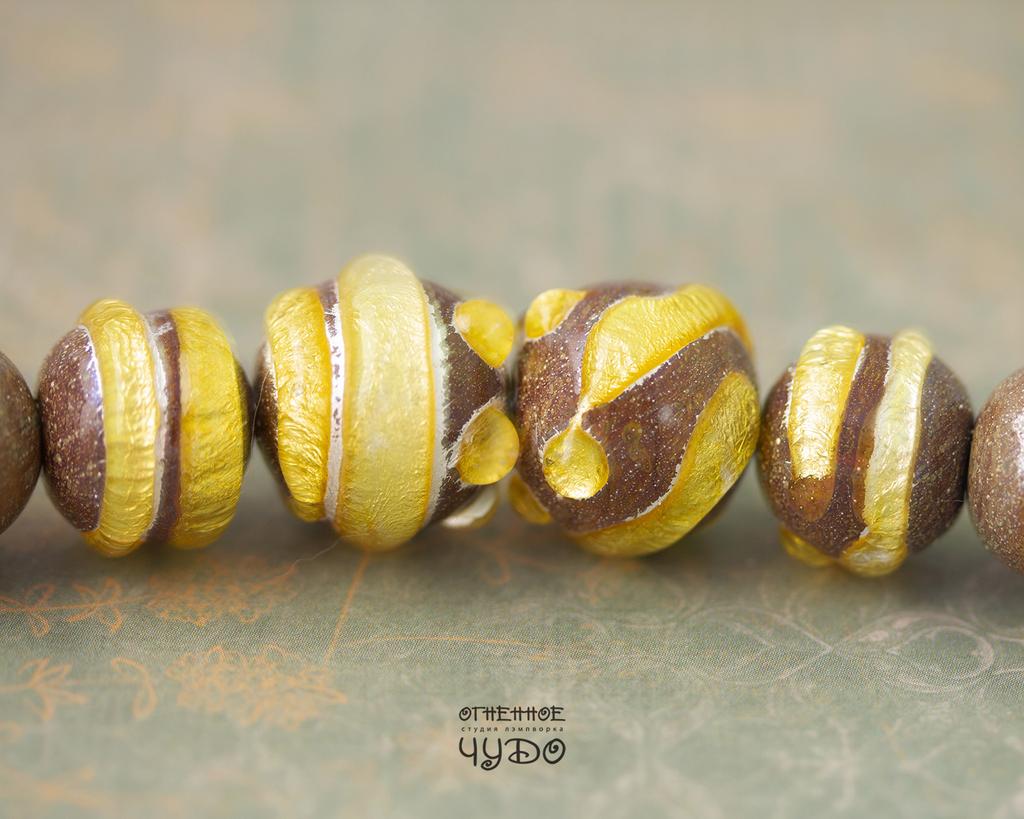 Бусины лэмпворк: «Тонатиу»