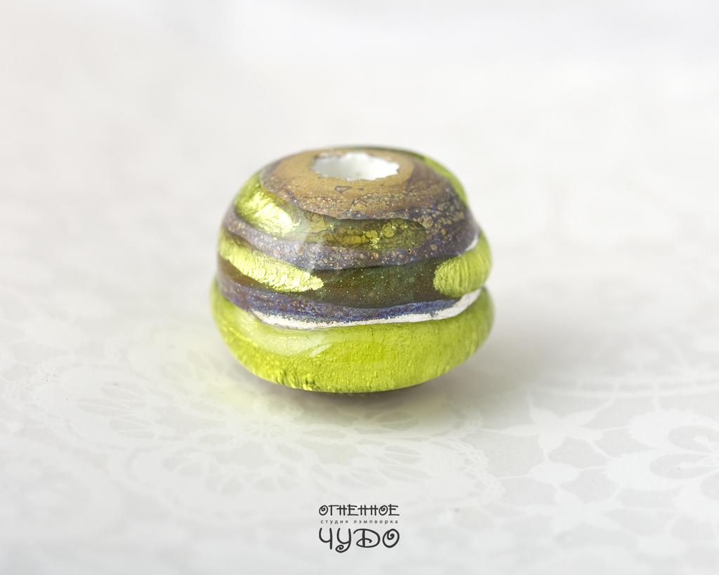 Бусина лэмпворк «Весенний лес»