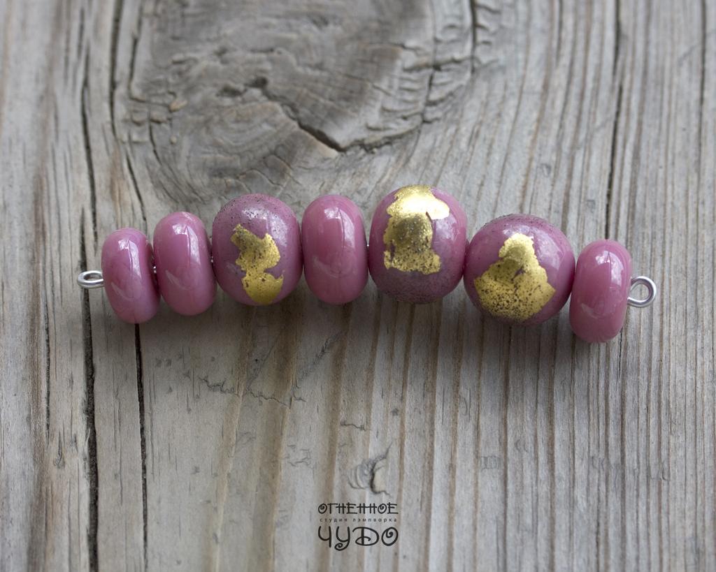 Бусины лэмпворк: набор для колье, браслета и др. украшений