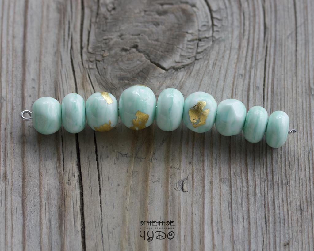 Бусины лэмпворк: набор для колье, браслета и др. украшений